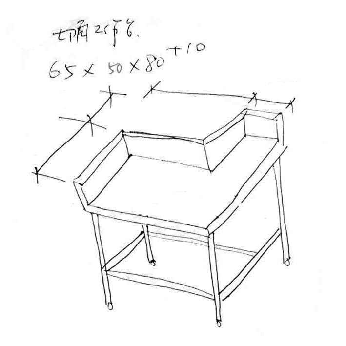 單層工作台切角
