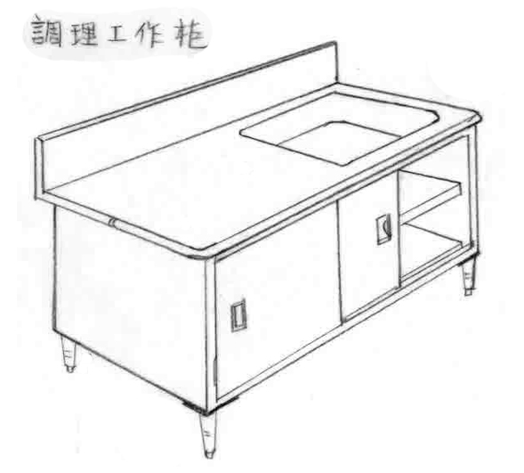 單水槽調理工作台櫃